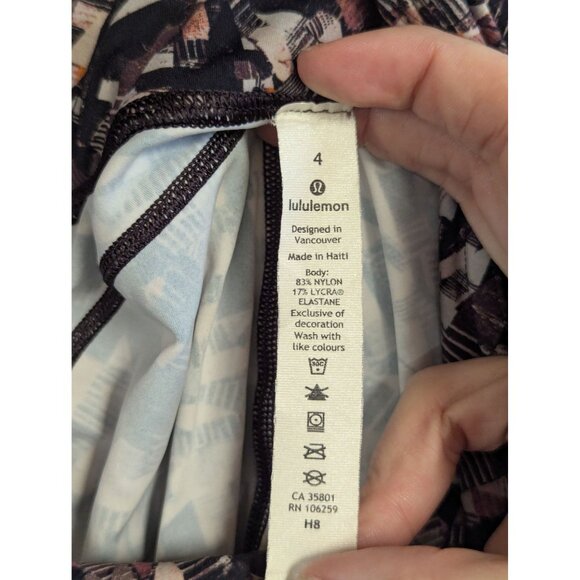 Lululemon Fast And Free Tight II 25" Non-Reflective Nulux Kaleidoscopic Pink Mul - Picture 4 of 4